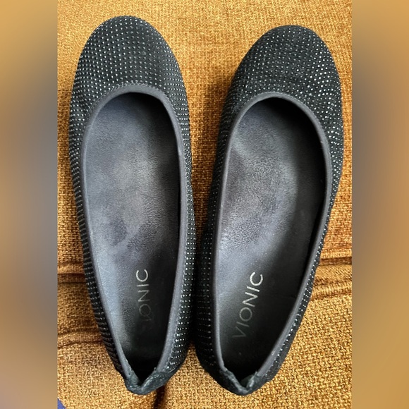 Vionic Spark Willow Black Sparkle Rhinestone Ballet Flats Shoes Women’s 6US 37EU - Picture 2 of 10